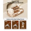 SteAnny Stroller for Dog&Cat,Pet Stroller with 4-Wheels Up to 55lbs, 2-in-1Removable Carrier(Khaki)