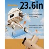 SteAnny Stroller for Dog&Cat,Pet Stroller with 4-Wheels Up to 55lbs, 2-in-1Removable Carrier(Khaki)