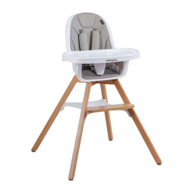 3-in-1 Convertible Baby High Chair with Replaceable Legs and Rocking Bar