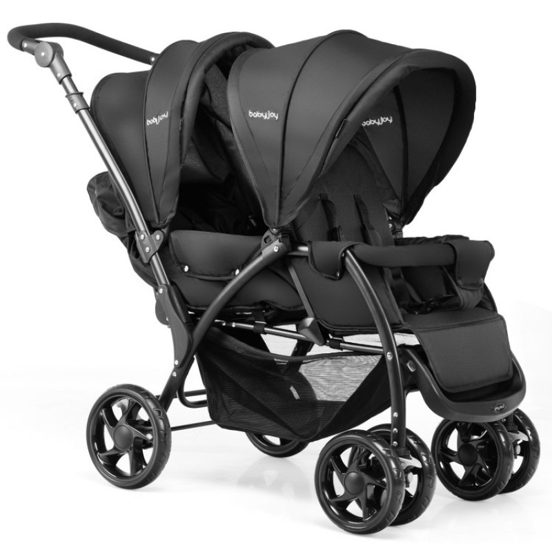 Foldable Lightweight Front Back Seats Double Baby Stroller