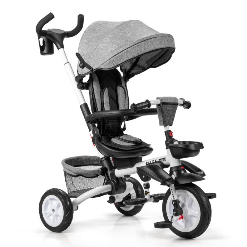 7-in-1 Detachable Baby Stroller with Canopy and Safety Harness