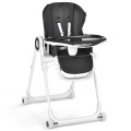 Baby High Chair Foldable Feeding Chair with 4 Lockable Wheels