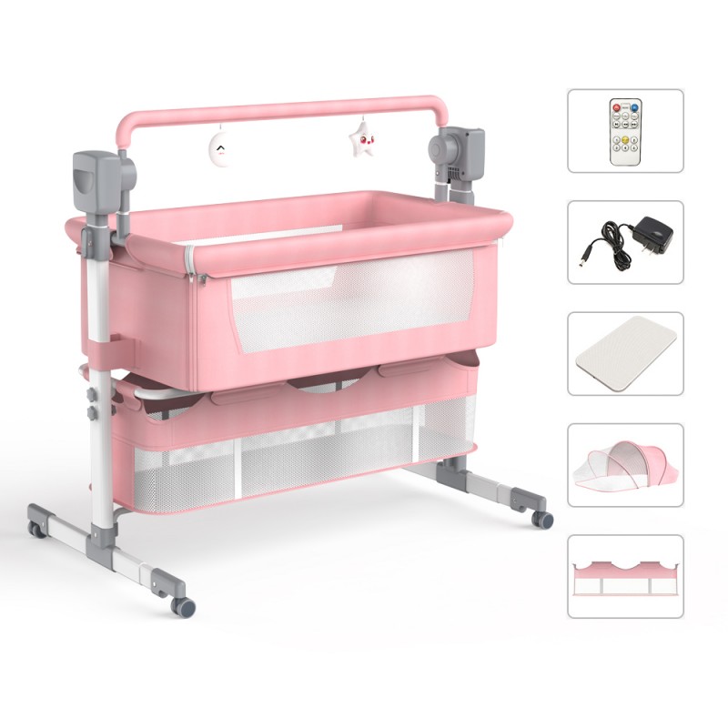 Steanny Baby Bed Electric Rocking Crib - Adjustable Swing and Bluetooth Accompany Steanny Baby Bed Electric Rocking Crib - Automatic Cradle Newborn Bassinet