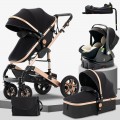 Steanny Baby Stroller Travel System - Reversible Design and Safety Guaranteed Steanny 5-IN-1 Baby Stroller Travel System - Multifunction Pram With Car Seat and Base