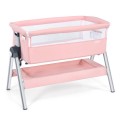 Portable Baby Bedside Sleeper with Adjustable Heights and Angle