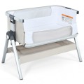 Baby Bedside Bassinet with Storage Basket and Wheels