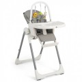 4-in-1 Foldable Baby High Chair with 7 Adjustable Heights and Free Toys Bar