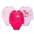 Baby Boys Girls Bodysuit 6 PCS 3 PCS Long Sleeve 100% Cotton Baby Clothes 0-12 months Newborn body bebe Jumpsuit Clothing