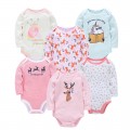 Baby Boys Girls Bodysuit 6 PCS 3 PCS Long Sleeve 100% Cotton Baby Clothes 0-12 months Newborn body bebe Jumpsuit Clothing