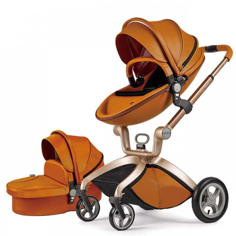 Hotmom Baby Stroller High Landscape Pram 2-In-1 Toddler Carriage