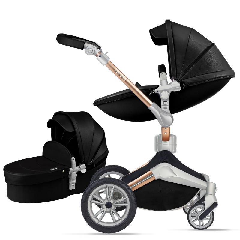 Hotmom Baby Stroller High Landscape Pram 2-In-1 Toddler Carriage