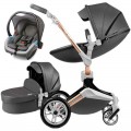 Hotmom 3-In-1 Pram Baby Stroller With Car Seat Toddler Carriage