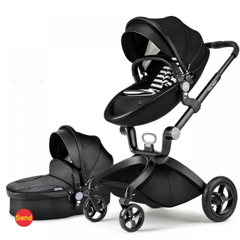 Hotmom Baby Stroller High Landscape Pram 2-In-1 Toddler Carriage