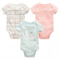 Baby Girls Clothes 3 6 pcs/lot pour nouveaux Cotton Short Sleeve Girl Bodysuit 0-12 Months Newborn Boys Clothing Toddler