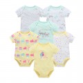 Baby Girls Clothes 3 6 pcs/lot pour nouveaux Cotton Short Sleeve Girl Bodysuit 0-12 Months Newborn Boys Clothing Toddler