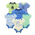 Baby Girls Clothes 3 6 pcs/lot pour nouveaux Cotton Short Sleeve Girl Bodysuit 0-12 Months Newborn Boys Clothing Toddler