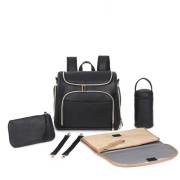 Baby Diaper Bag Mommy Backpack PU Leather Nursing Bag M19730 Baby Diaper Bag Mommy Backpack PU Leather Nursing Bag M19730