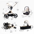 AULON™ 360° Rotation 3-in-1 Baby Stroller Combo Car Seat Travel System