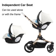 AULON Baby Stroller 360° Rotation 3-in-1 Pram Combo Car Seat Travel System