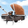 Steanny Baby Stroller 3-In-1 Pram Newborn Carriage Combo Infant Basket