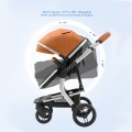 SteAnny 5-in-1 Baby Stroller Travel System - Portable Pram with PU Leather Image Title: SteAnny 5-in-1 Baby Stroller Travel System - Portable Pram Unisex Infant Carriage PU Leather