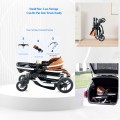 SteAnny 5-in-1 Baby Stroller Travel System - Portable Pram with PU Leather Image Title: SteAnny 5-in-1 Baby Stroller Travel System - Portable Pram Unisex Infant Carriage PU Leather