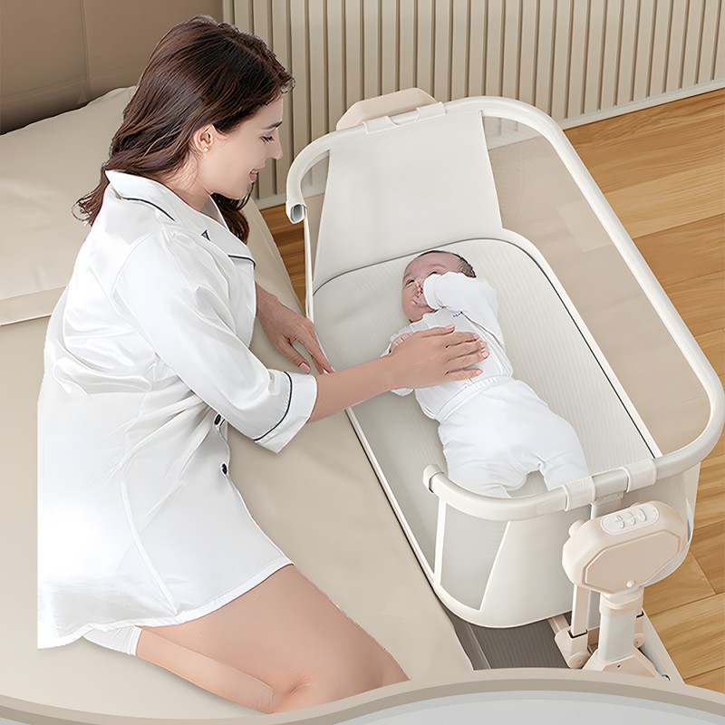 Steanny Bassinet Automatic Rocking Bassinet Electric Swing Bedside Sleeper for Baby Newborn Co-Sleeper Suit 0-6M. Coupon:USD50for705