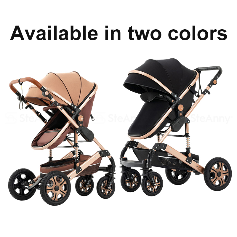 Steanny 5-IN-1 Baby Stroller Travel System - Multifunction Pram With Car Seat and Base