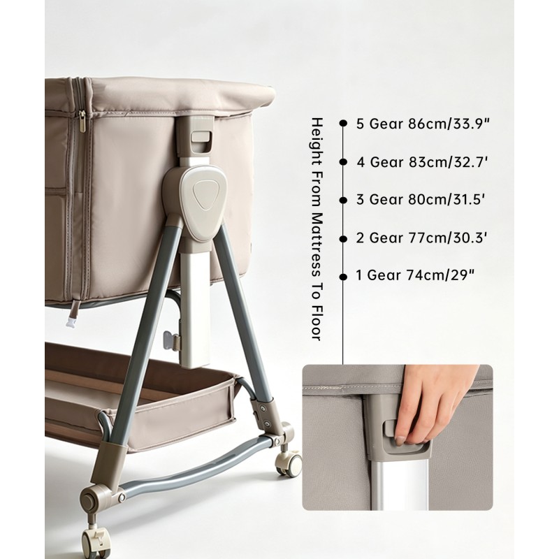 Steanny Baby Bassinets,,Newborn Bedside Sleeper Foldable Portable Rocking Bassinet Copon USD60  DEDUCT