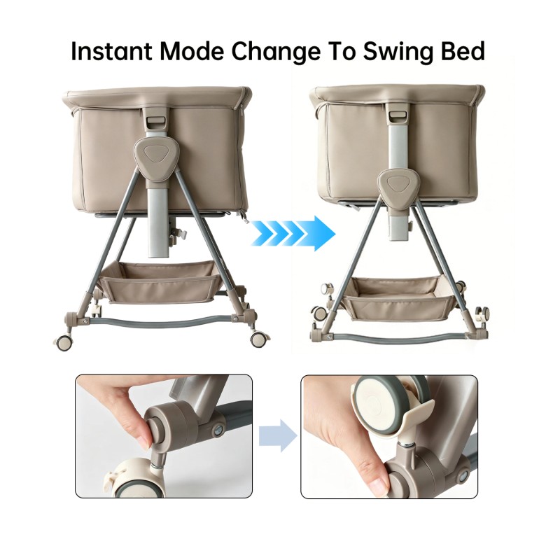 Steanny Baby Bassinets,,Newborn Bedside Sleeper Foldable Portable Rocking Bassinet Copon USD60  DEDUCT