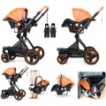 Belecoo Baby Stroller 2-In-1 Pram High-Landscape Toddler 4-Wheel Carriage