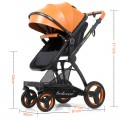 Belecoo Baby Stroller 2-In-1 Pram High-Landscape Toddler 4-Wheel Carriage