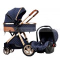 New Born Prams 3-In-1 Baby Stroller With Travel Basket Portable Toddler Carriage