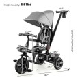 4-in-1 Reversible Toddler Tricycle with Height Adjustable Push Handle 4-in-1 Reversible Toddler Tricycle with Height Adjustable Push Handle