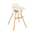 3-in-1 Convertible Wooden High Chair with Cushion 3-in-1 Convertible Wooden High Chair with Cushion