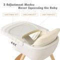 3-in-1 Convertible Wooden High Chair with Cushion 3-in-1 Convertible Wooden High Chair with Cushion