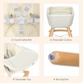 3-in-1 Convertible Wooden High Chair with Cushion 3-in-1 Convertible Wooden High Chair with Cushion