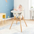 3-in-1 Convertible Wooden High Chair with Cushion 3-in-1 Convertible Wooden High Chair with Cushion