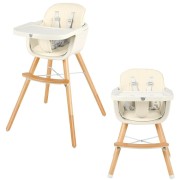 3-in-1 Convertible Wooden High Chair with Cushion 3-in-1 Convertible Wooden High Chair with Cushion