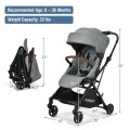 2-in-1 Convertible Aluminum Baby Stroller with Adjustable Canopy