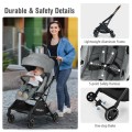 2-in-1 Convertible Aluminum Baby Stroller with Adjustable Canopy 2-in-1 Convertible Aluminum Baby Stroller with Adjustable Canopy