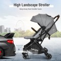 2-in-1 Convertible Aluminum Baby Stroller with Adjustable Canopy