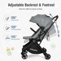 2-in-1 Convertible Aluminum Baby Stroller with Adjustable Canopy