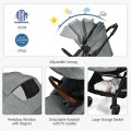 2-in-1 Convertible Aluminum Baby Stroller with Adjustable Canopy