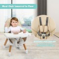 5-in-1 Baby Eat and Grow Convertible Wooden High Chair with Detachable Tray