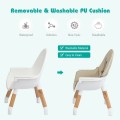 5-in-1 Baby Eat and Grow Convertible Wooden High Chair with Detachable Tray 5-in-1 Baby Eat and Grow Convertible Wooden High Chair with Detachable Tray