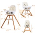 3-in-1 Convertible Baby High Chair with Replaceable Legs and Rocking Bar 3-in-1 Convertible Baby High Chair with Replaceable Legs and Rocking Bar
