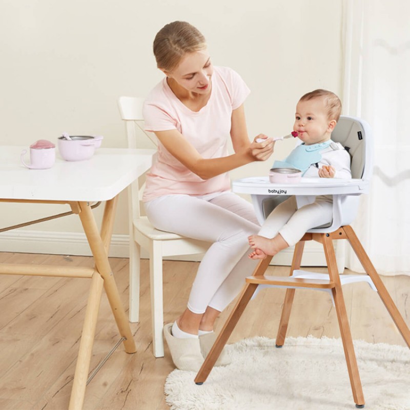 3-in-1 Convertible Baby High Chair with Replaceable Legs and Rocking Bar 3-in-1 Convertible Baby High Chair with Replaceable Legs and Rocking Bar