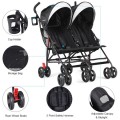 Foldable Twin Baby Double Stroller Ultralight Umbrella Kids Stroller