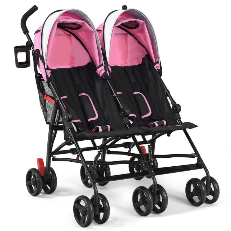 Foldable Twin Baby Double Stroller Ultralight Umbrella Kids Stroller